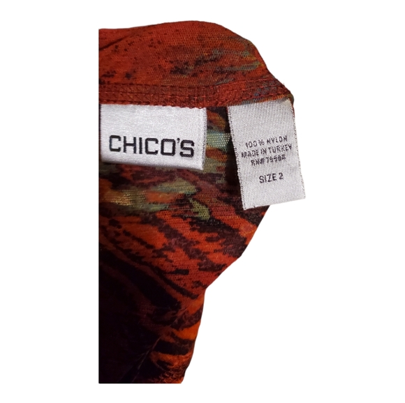 Chico's Size 3. Berry, Colored, sheer - Picture 5 of 5